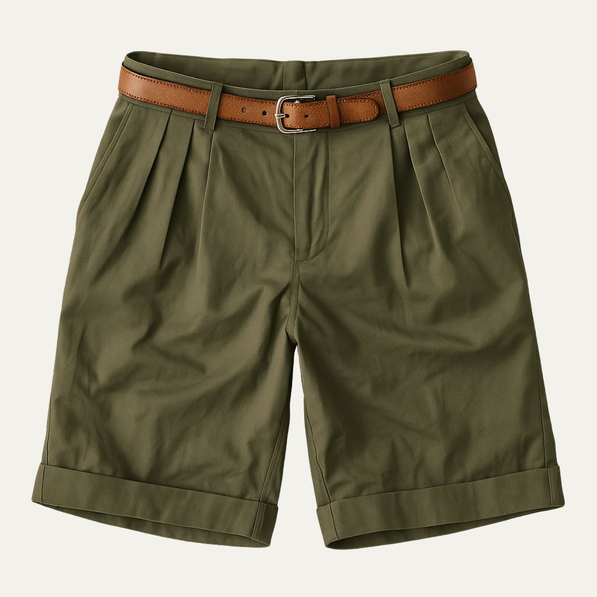 Short Homme à Pinces – Taille Structurée, Revers Soignés, Pour le Quotidien et les Loisirs