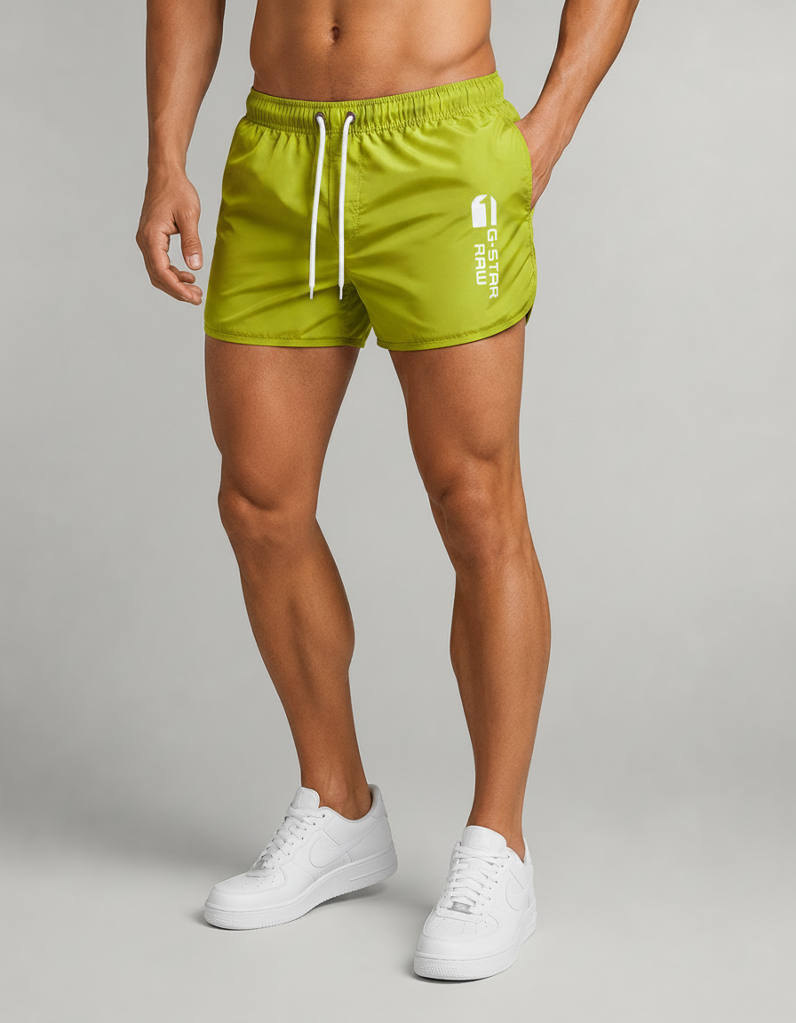 Short de bain taille élastique à cordon - Élégant style estival et confortable