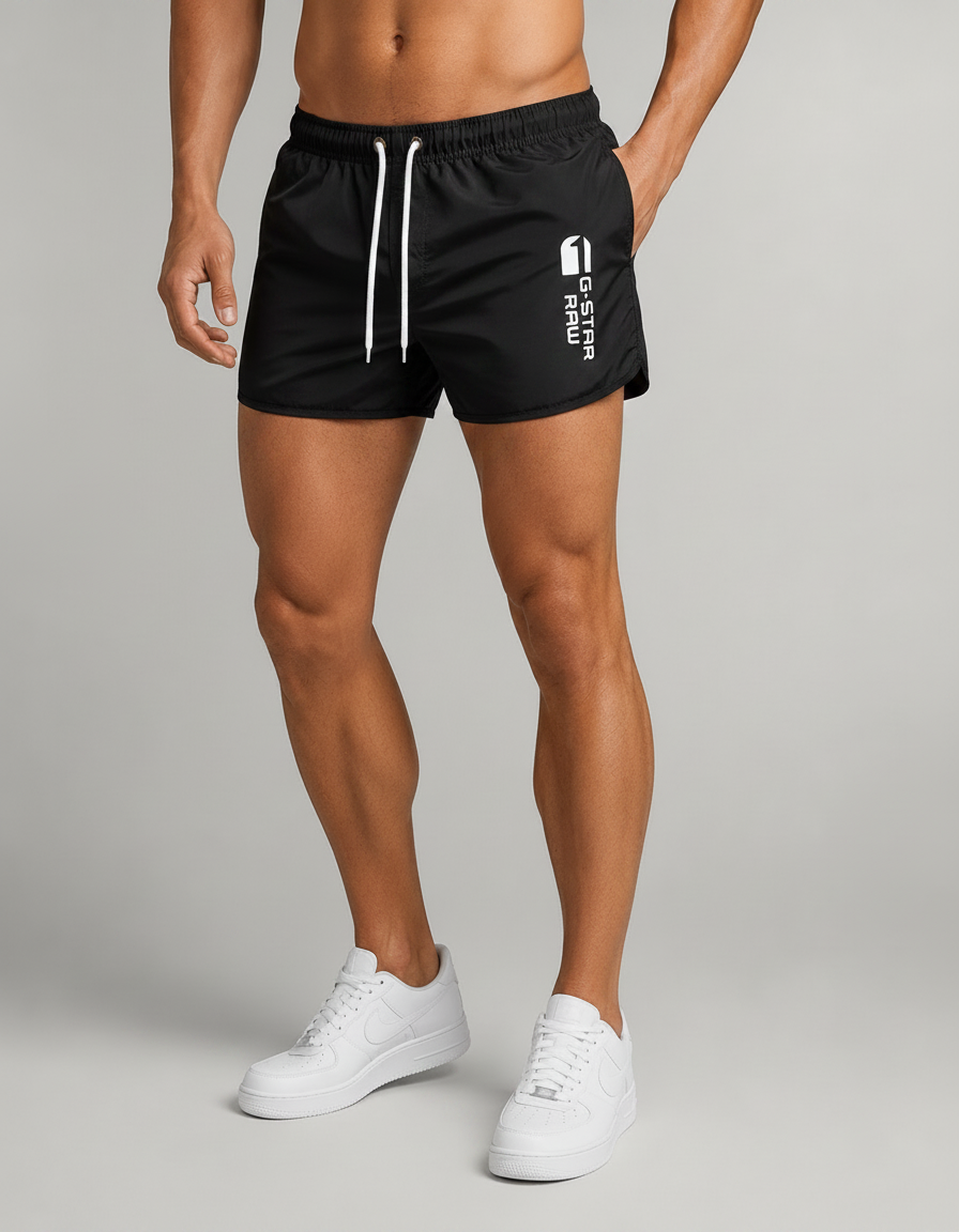Short de bain taille élastique à cordon - Élégant style estival et confortable