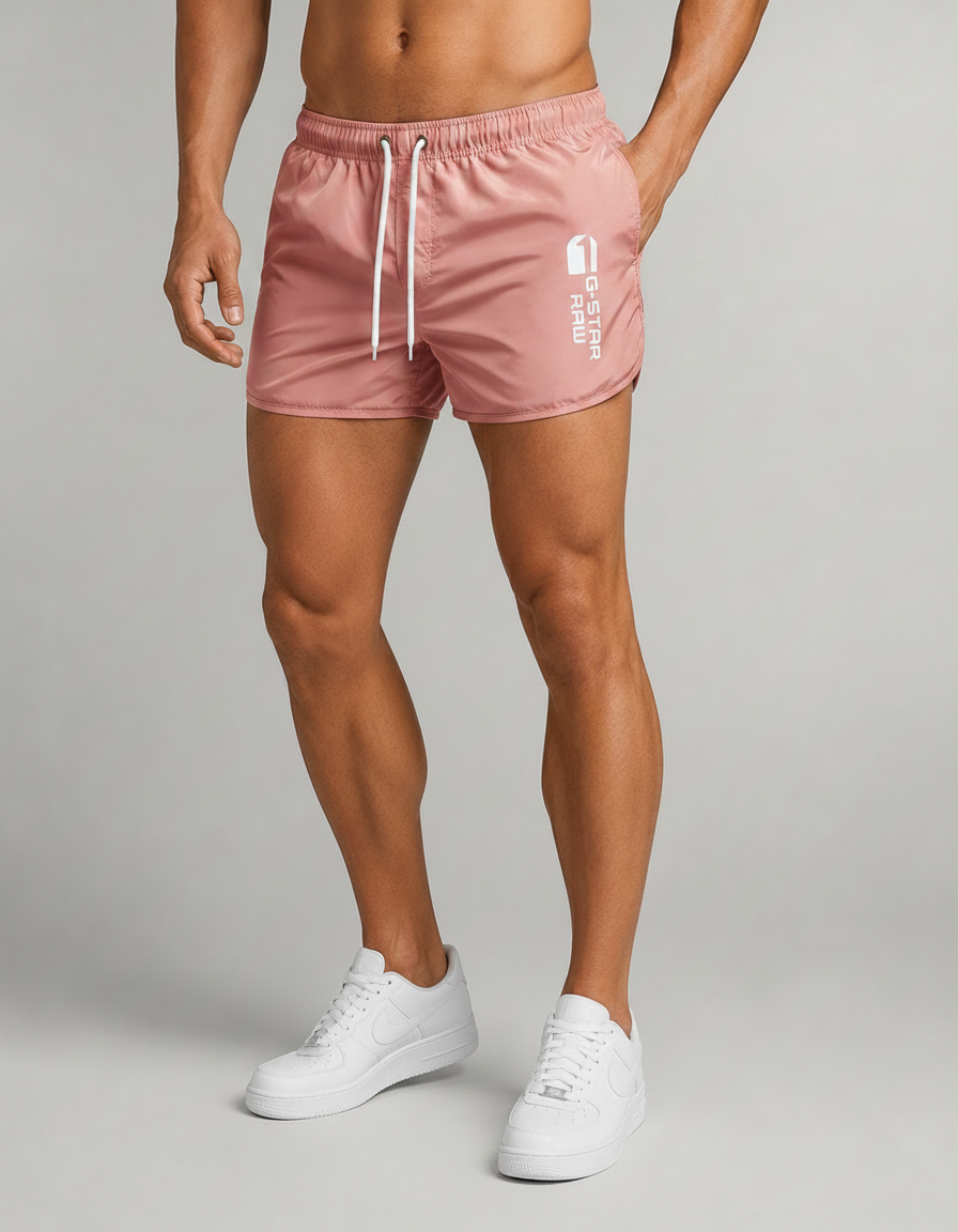 Short de bain taille élastique à cordon - Élégant style estival et confortable