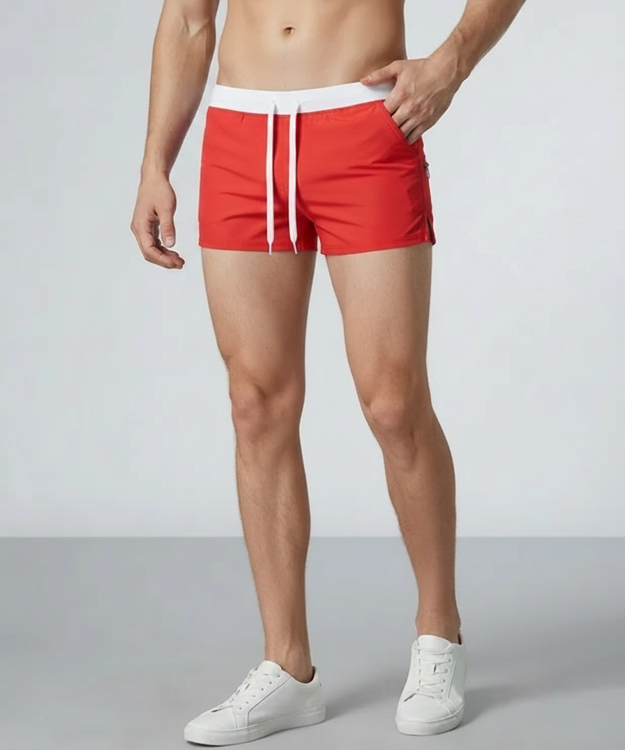 Short de plage pour homme – Séchage rapide, poches arrière, style estival