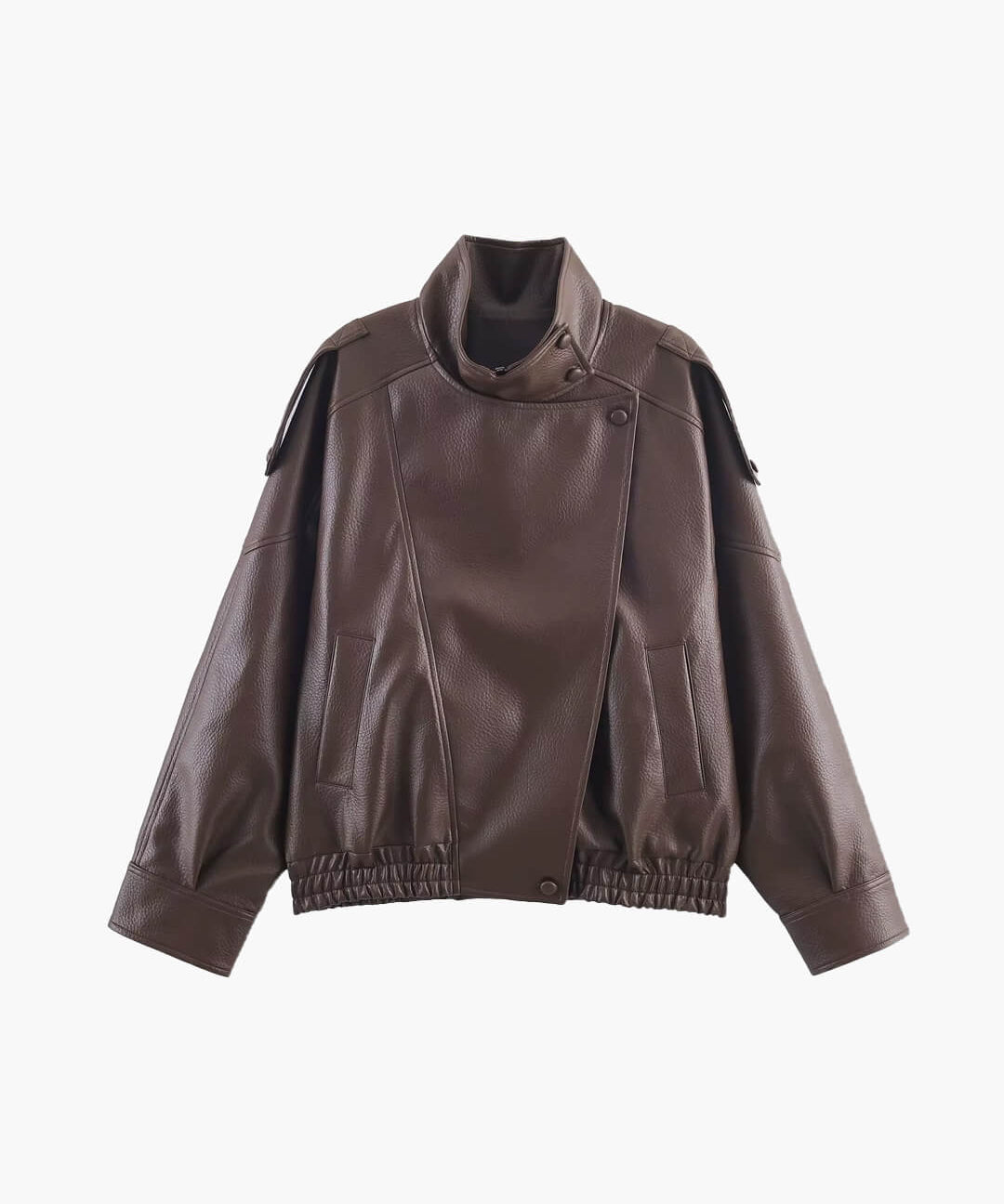Veste en Cuir Asymétrique