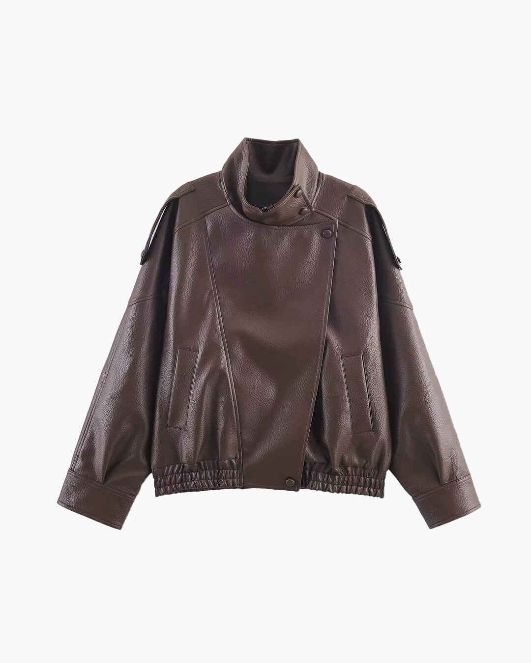 Veste en Cuir Asymétrique