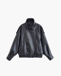 Veste en Cuir Asymétrique