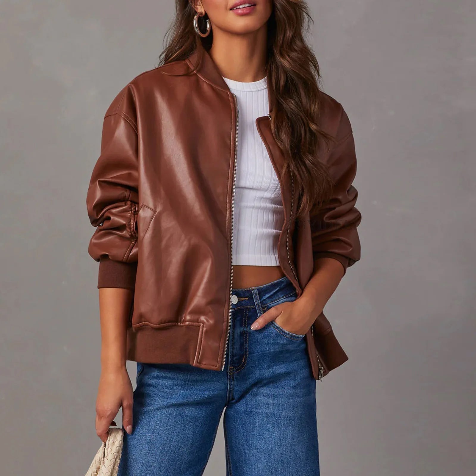 Blouson Aviateur Oversize Féminin Premium