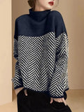 Pull femme à col montant doux et confortable