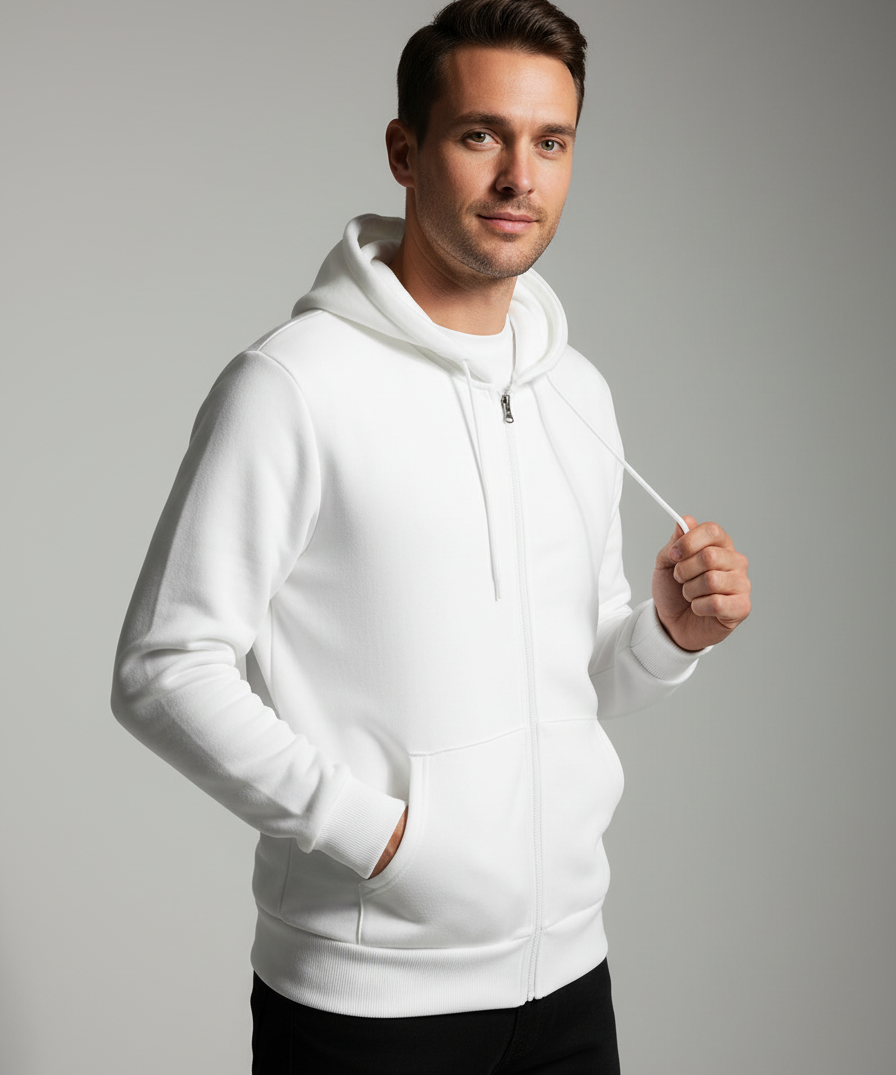 Sweat à capuche homme – Zippé, coupe ample, style décontracté quotidien