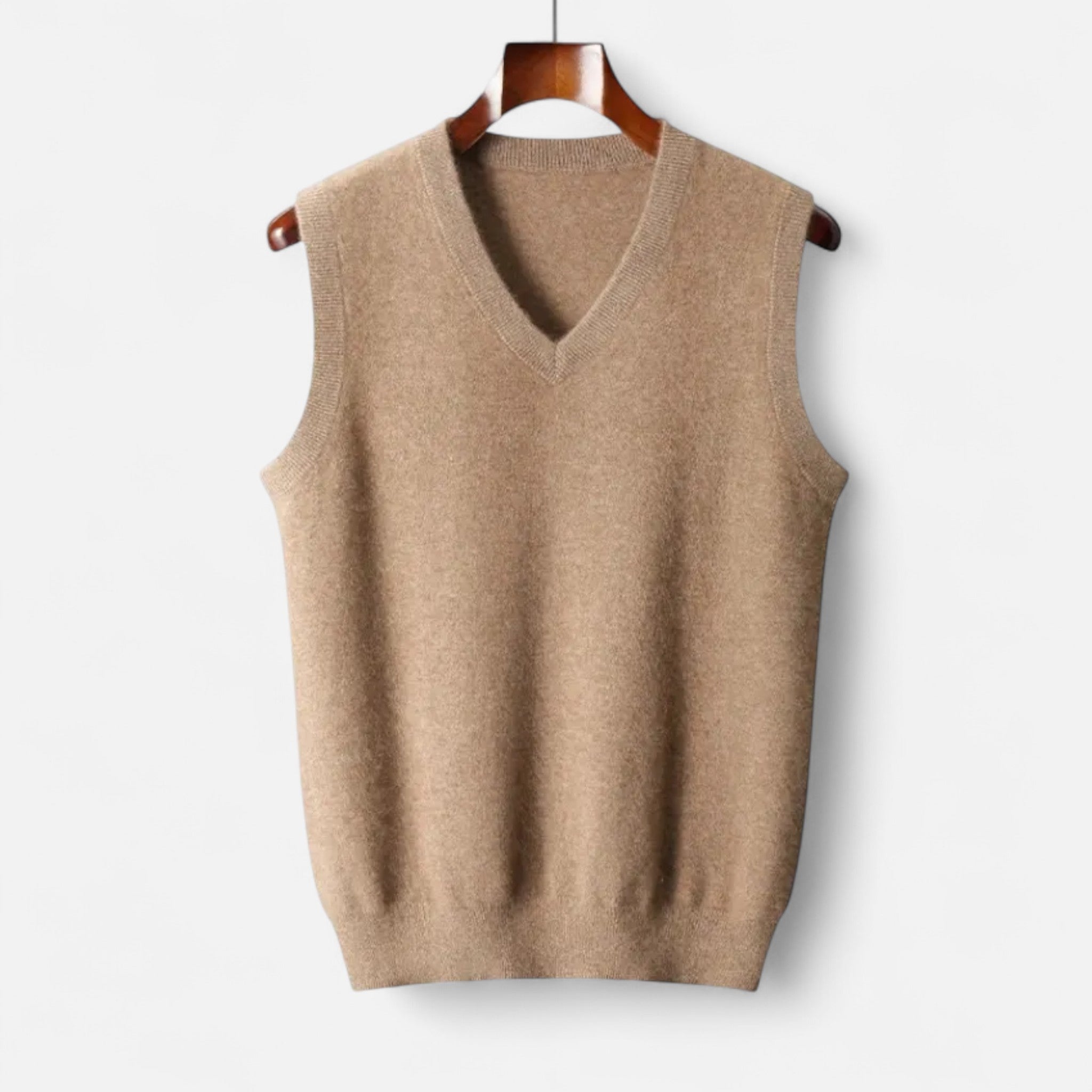 Gilet laine mérinos col V
