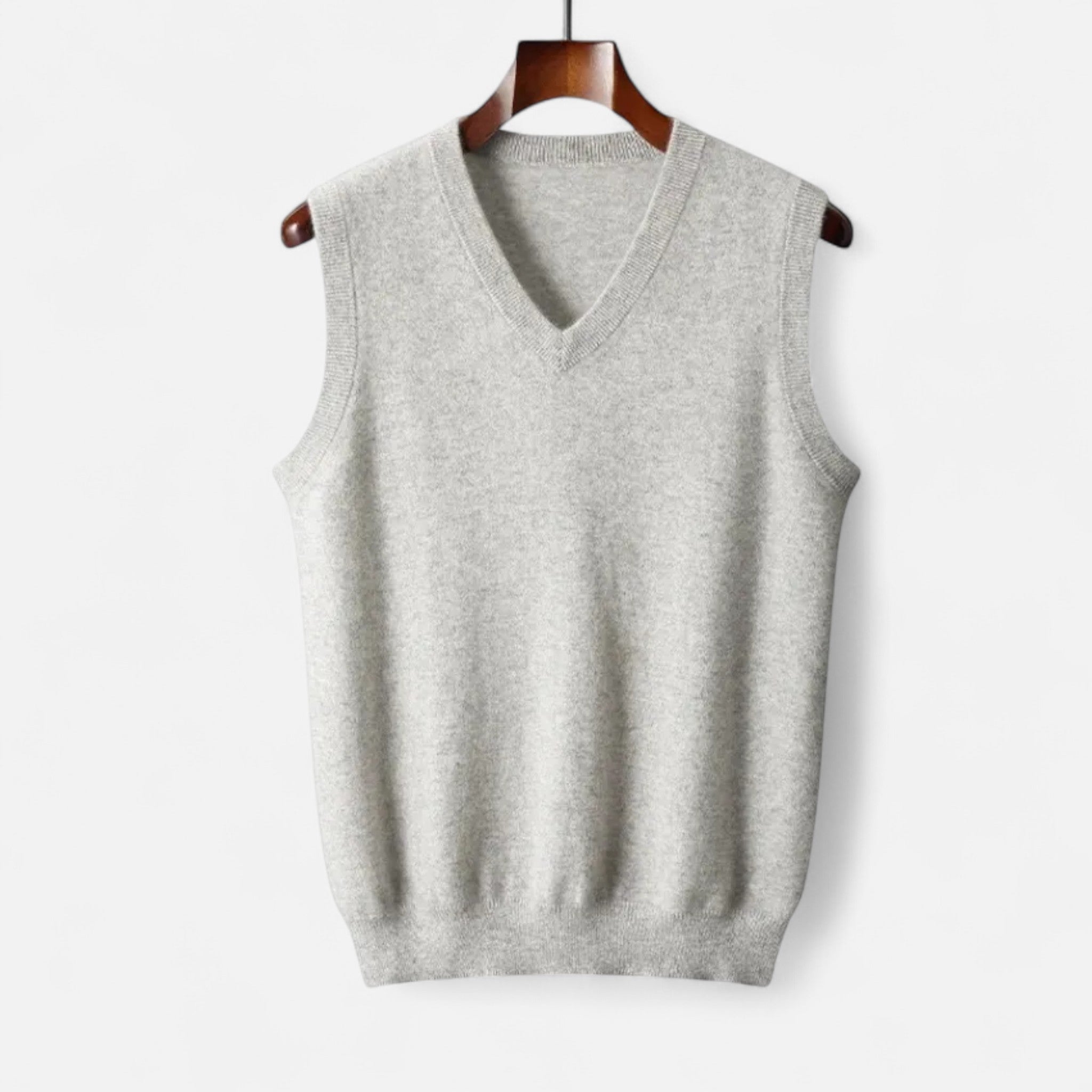 Gilet laine mérinos col V