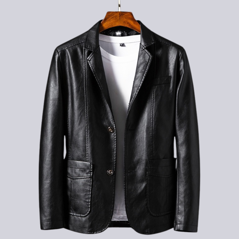 Veste en Cuir Homme “Nuit Tombante” au Style Intense