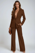 Ensemble pour femme Blazer et pantalon droit