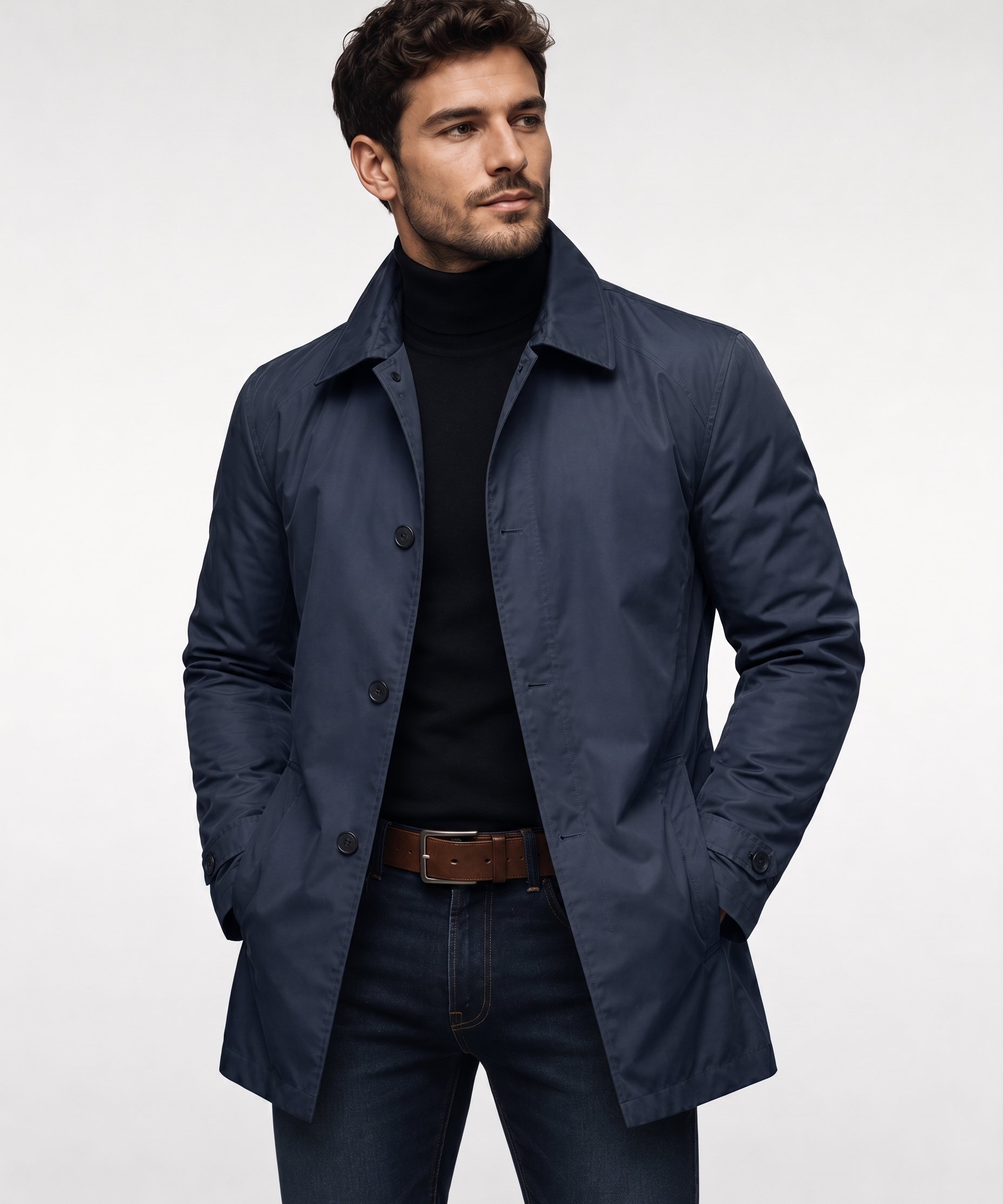 Veste Homme – Coupe Confort, Protection Déperlante, Pour le Quotidien et la Mi-Saison