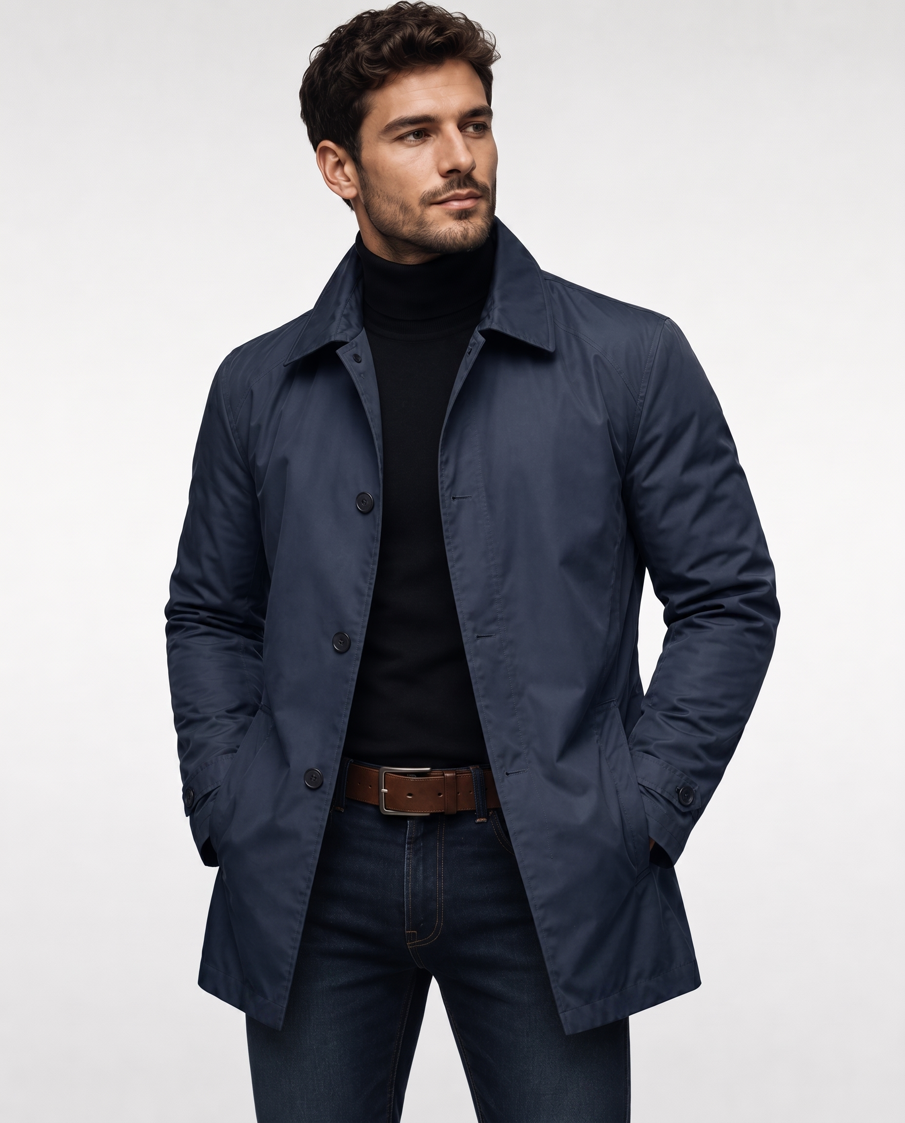 Veste Homme – Coupe Confort, Protection Déperlante, Pour le Quotidien et la Mi-Saison