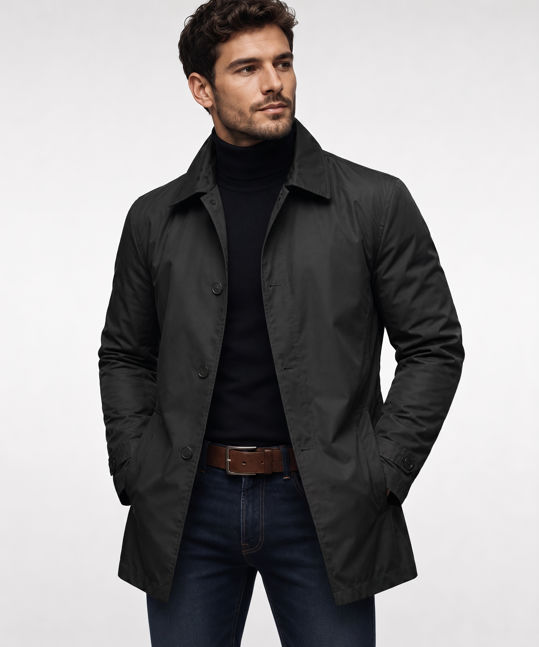 Veste Homme – Coupe Confort, Protection Déperlante, Pour le Quotidien et la Mi-Saison