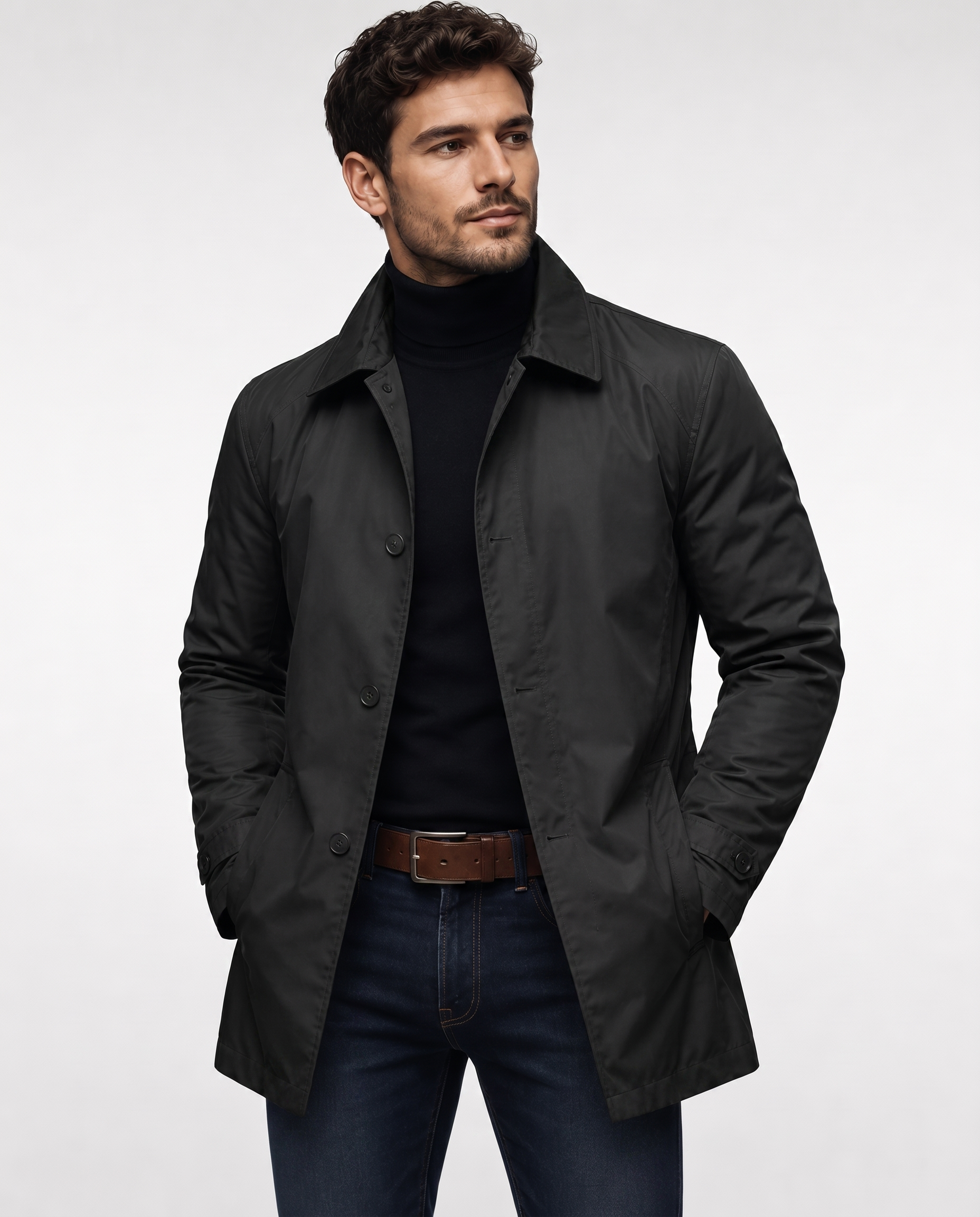 Veste Homme – Coupe Confort, Protection Déperlante, Pour le Quotidien et la Mi-Saison