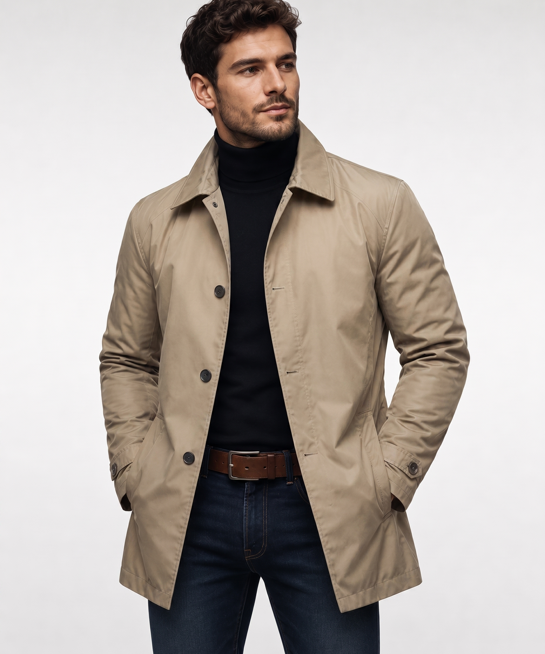 Veste Homme – Coupe Confort, Protection Déperlante, Pour le Quotidien et la Mi-Saison