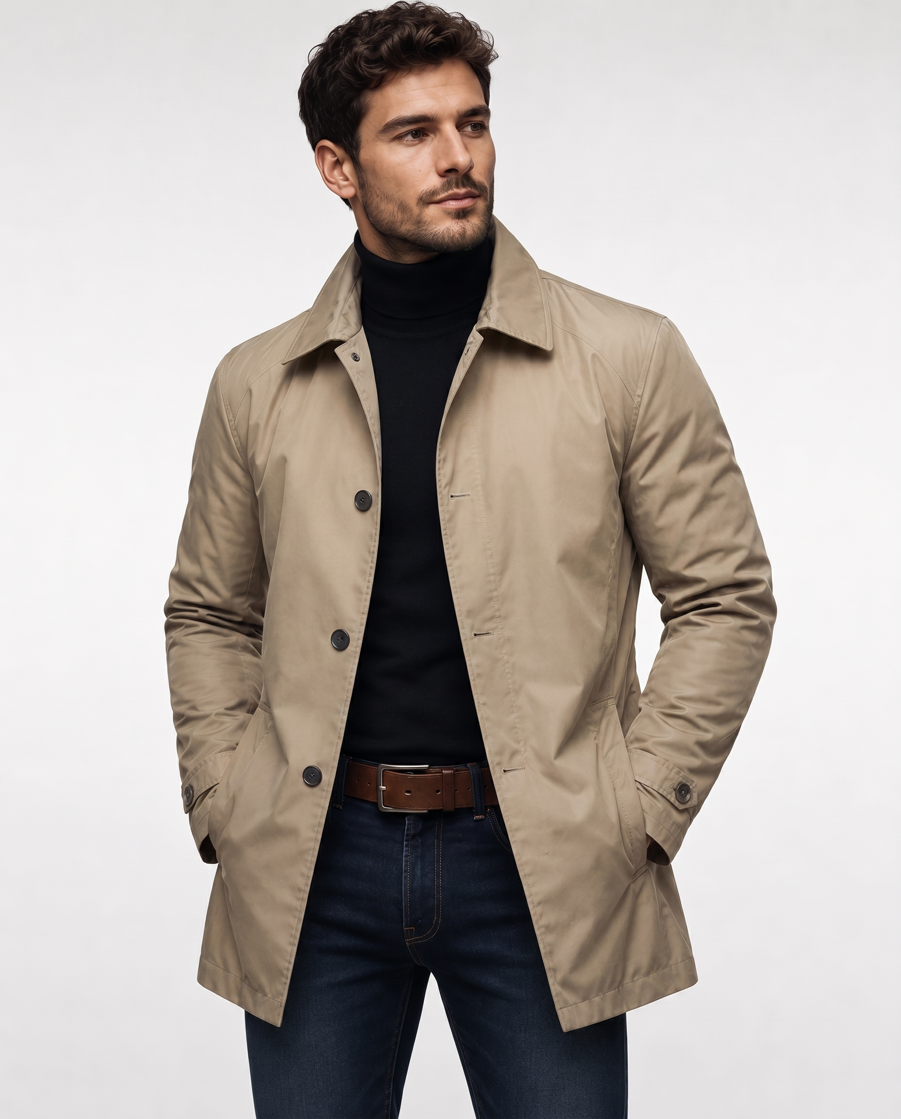 Veste Homme – Coupe Confort, Protection Déperlante, Pour le Quotidien et la Mi-Saison