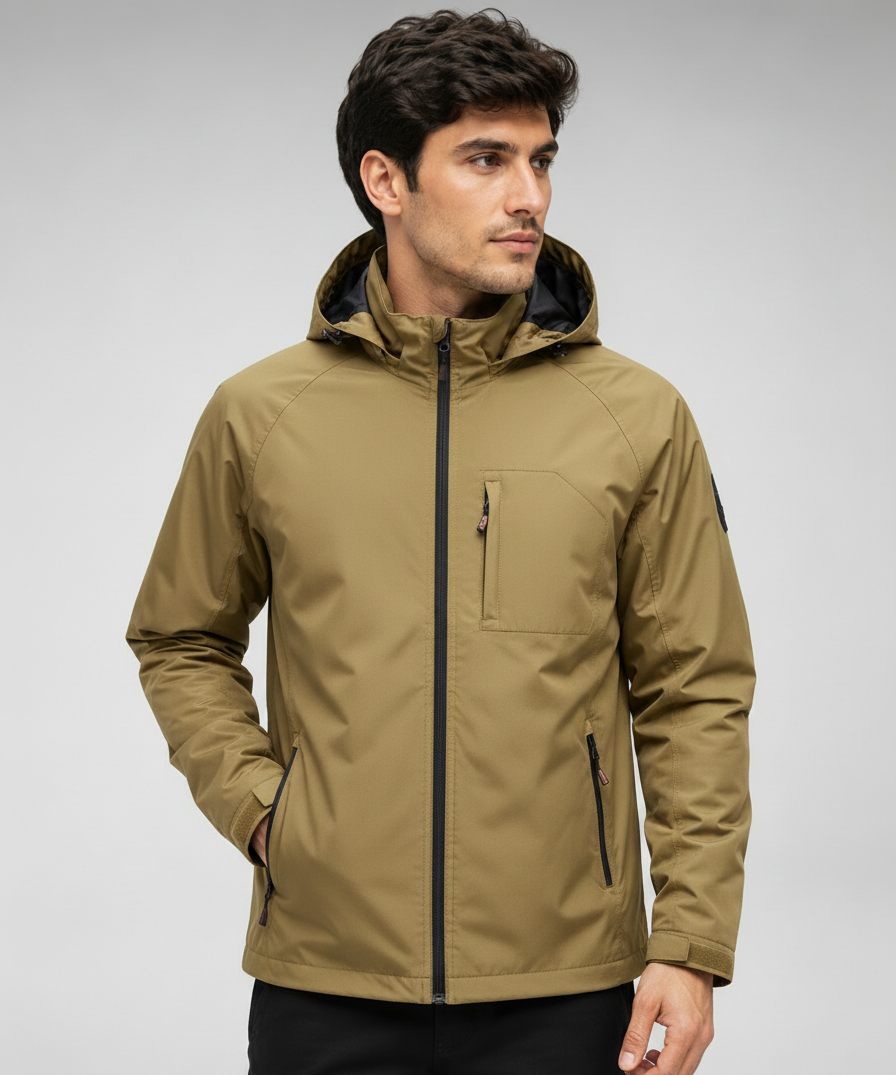 Veste Homme Imperméable – Protection Coupe-Vent avec Capuche pour le Quotidien Actif