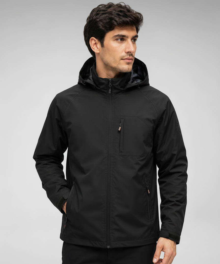 Veste Homme Imperméable – Protection Coupe-Vent avec Capuche pour le Quotidien Actif