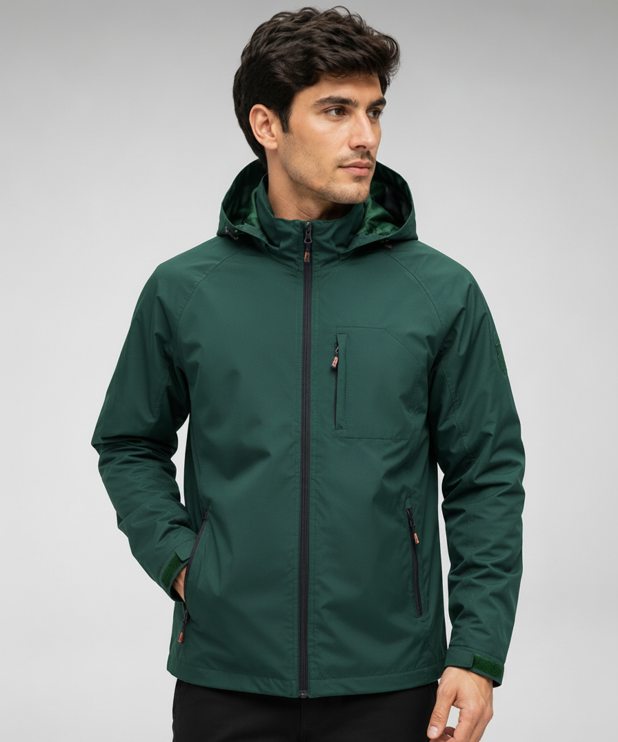 Veste Homme Imperméable – Protection Coupe-Vent avec Capuche pour le Quotidien Actif