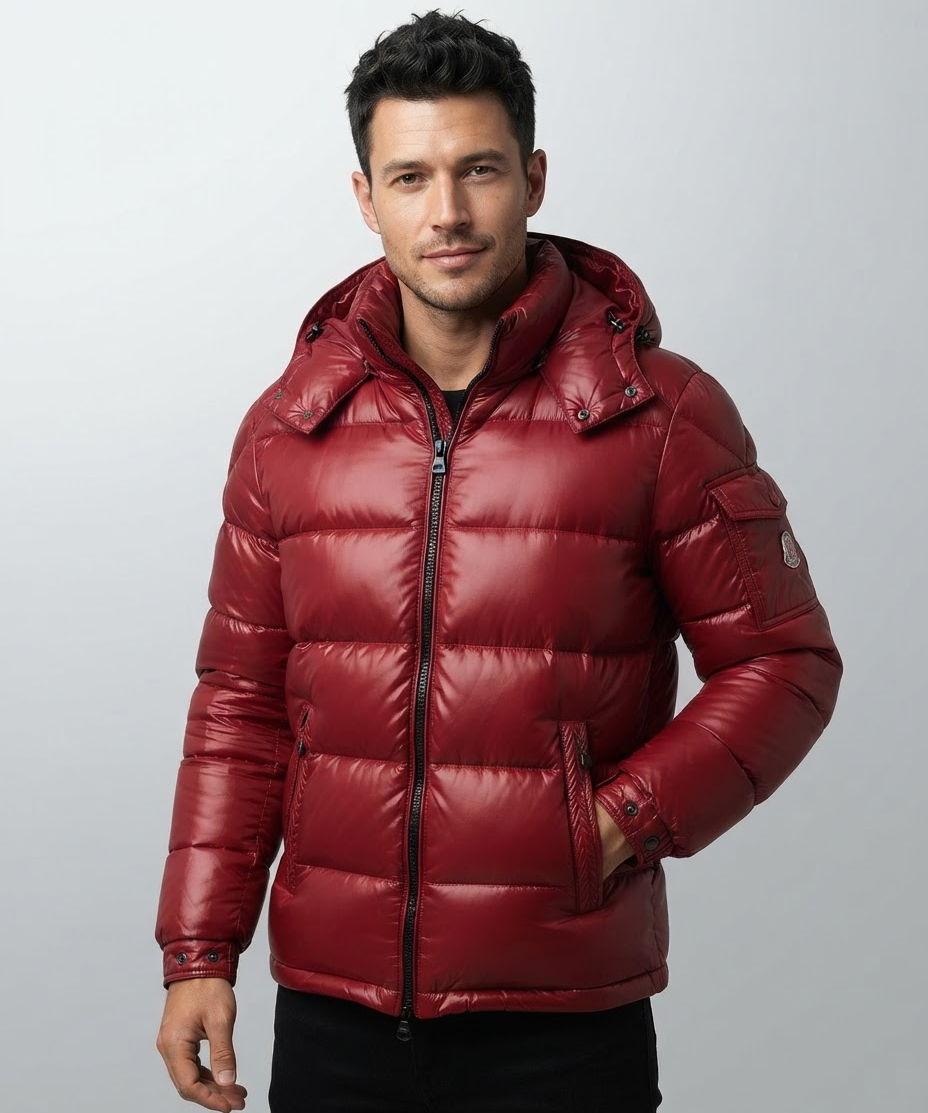 Doudoune Homme en Duvet de Canard – Capuche, Coupe Décontractée, Usage Quotidien Hiver