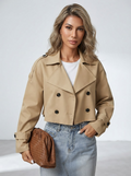 Veste courte femme – Taille cintrée, ceinture à nouer, idéale pour la mi-saison