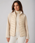 Veste courte pour femme – Col montant, doublure en duvet, style sport pour la course
