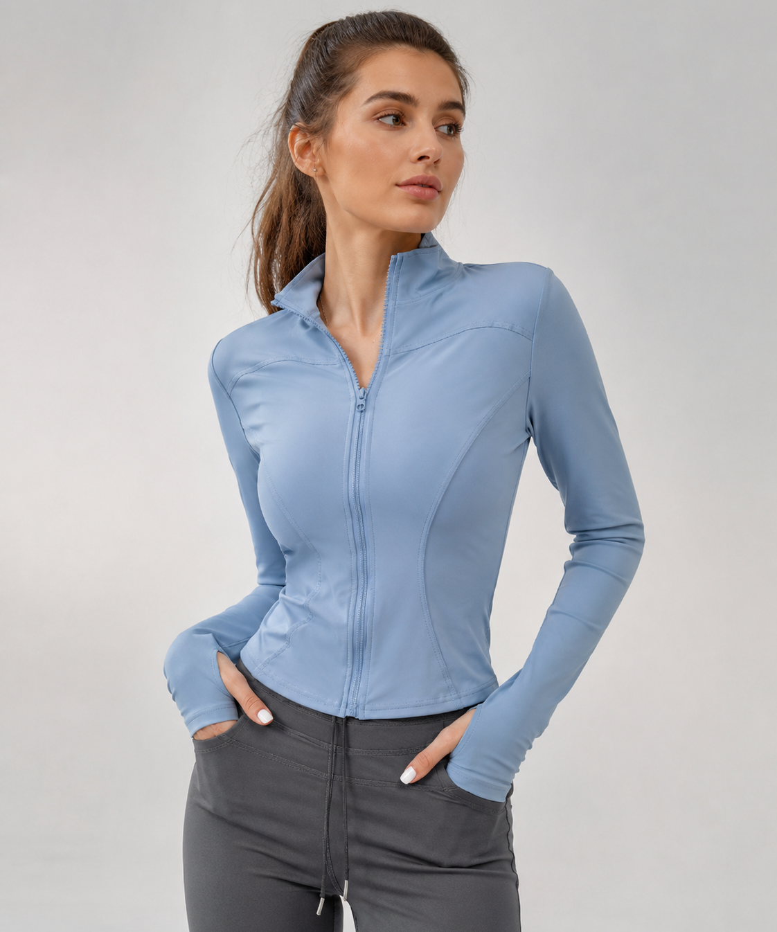 Veste de Sport Femme – Séchage rapide, coupe ajustée, pour course et entraînement