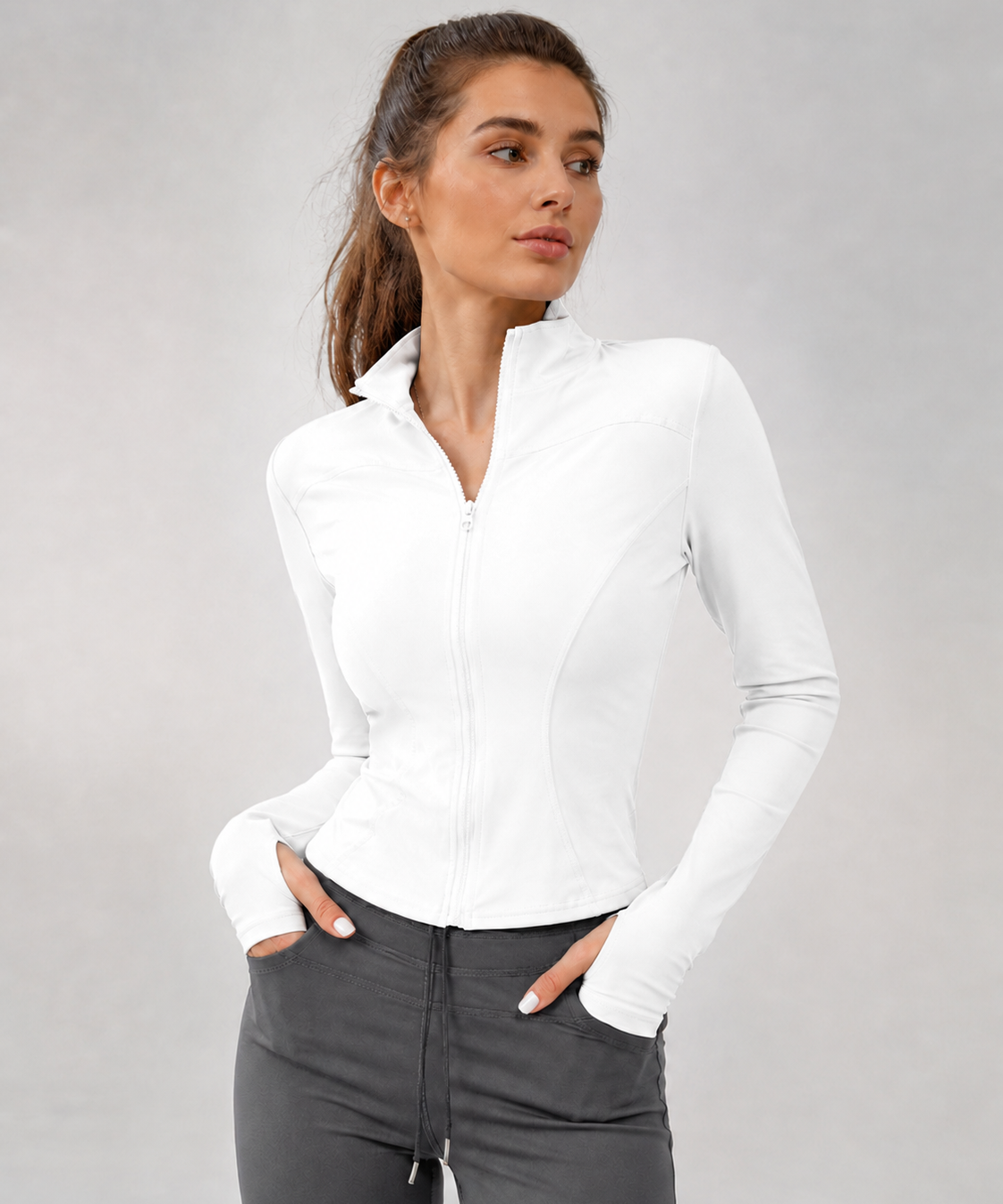 Veste de Sport Femme – Séchage rapide, coupe ajustée, pour course et entraînement