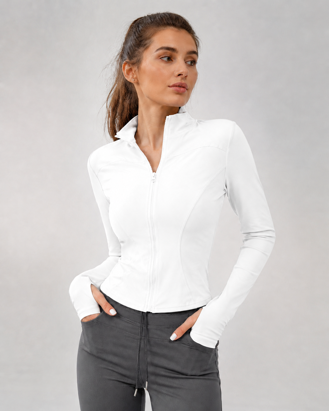 Veste de Sport Femme – Séchage rapide, coupe ajustée, pour course et entraînement