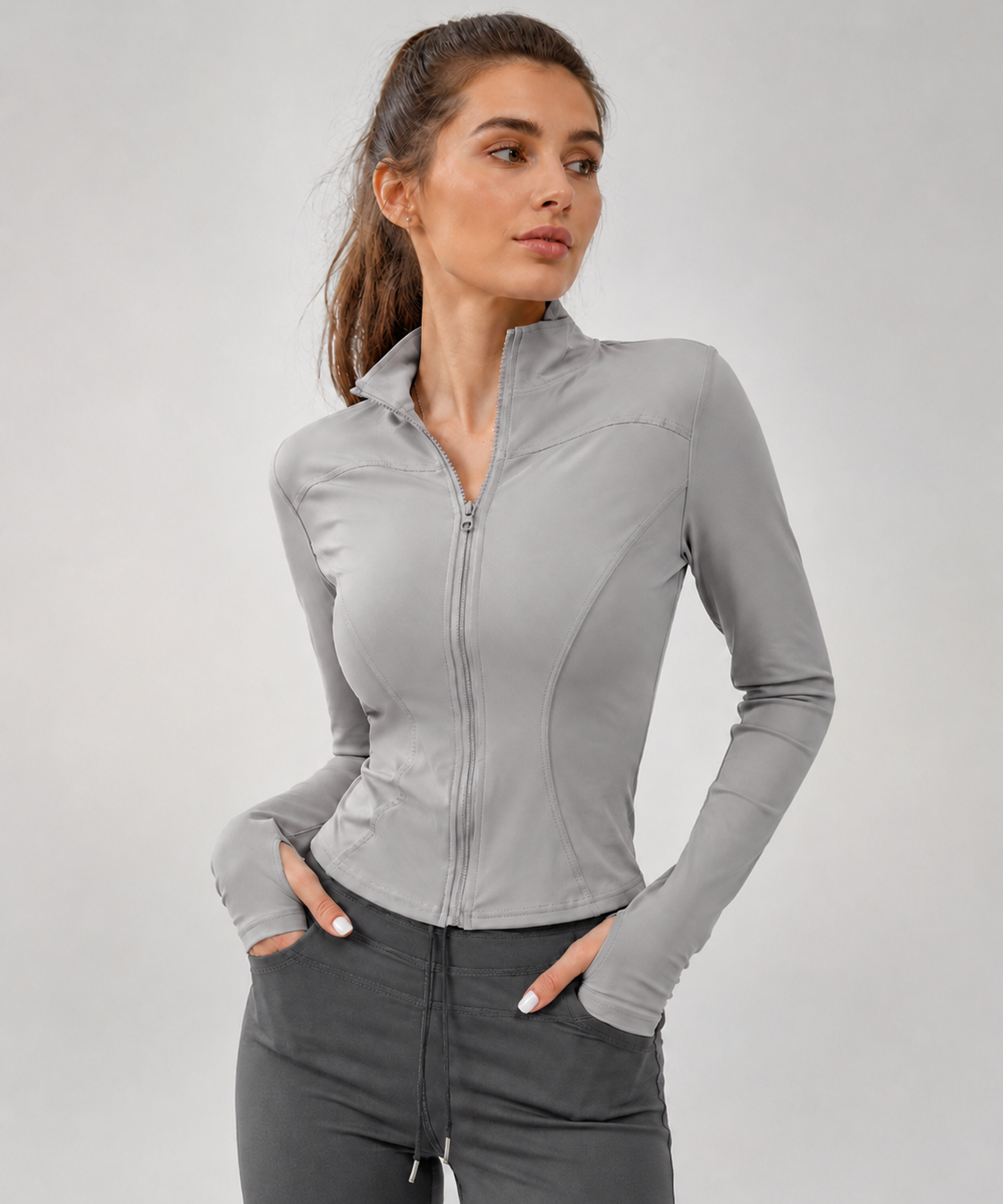 Veste de Sport Femme – Séchage rapide, coupe ajustée, pour course et entraînement