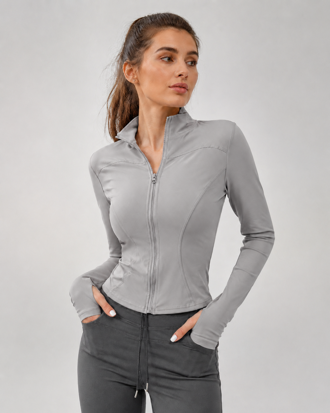 Veste de Sport Femme – Séchage rapide, coupe ajustée, pour course et entraînement