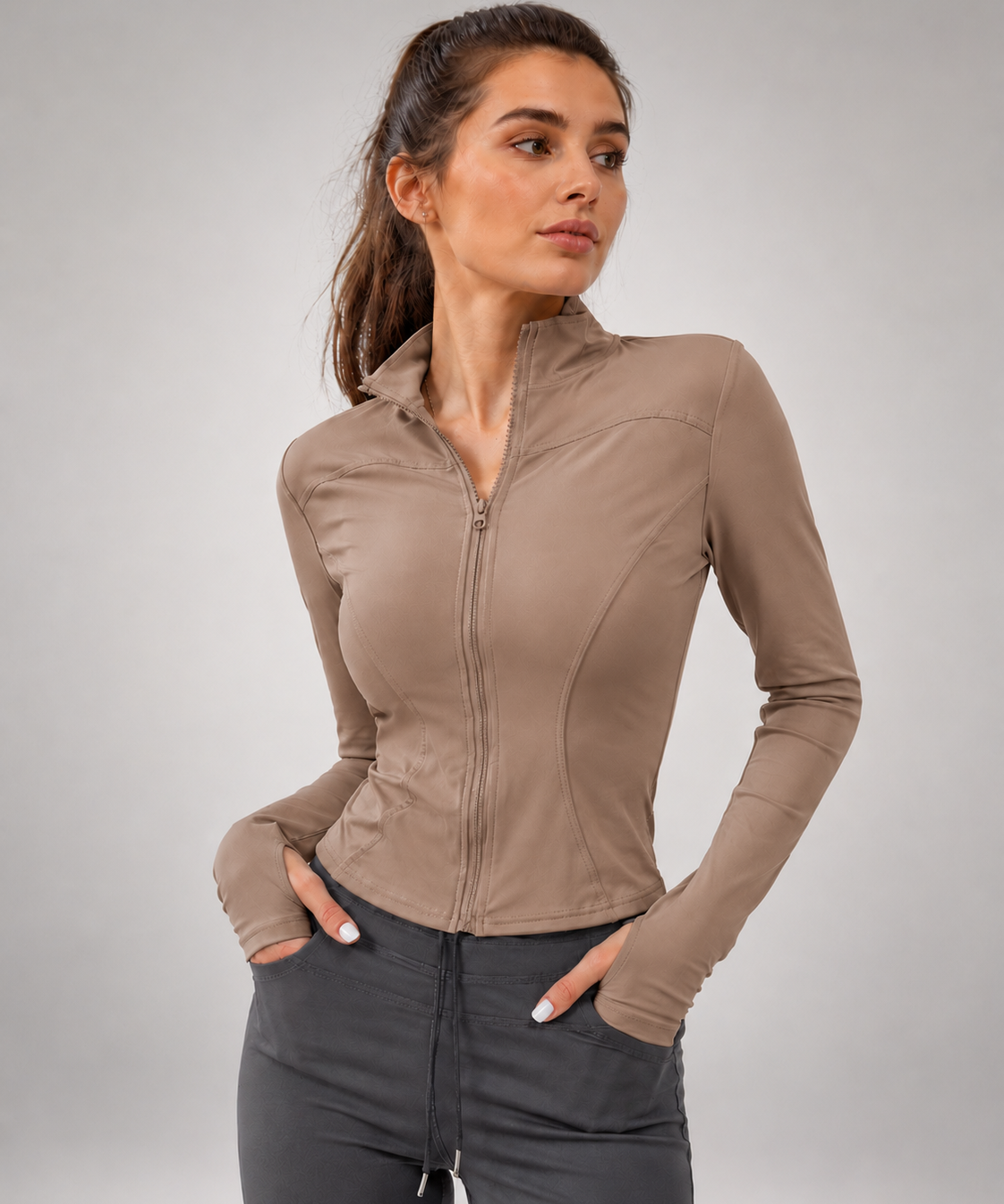 Veste de Sport Femme – Séchage rapide, coupe ajustée, pour course et entraînement