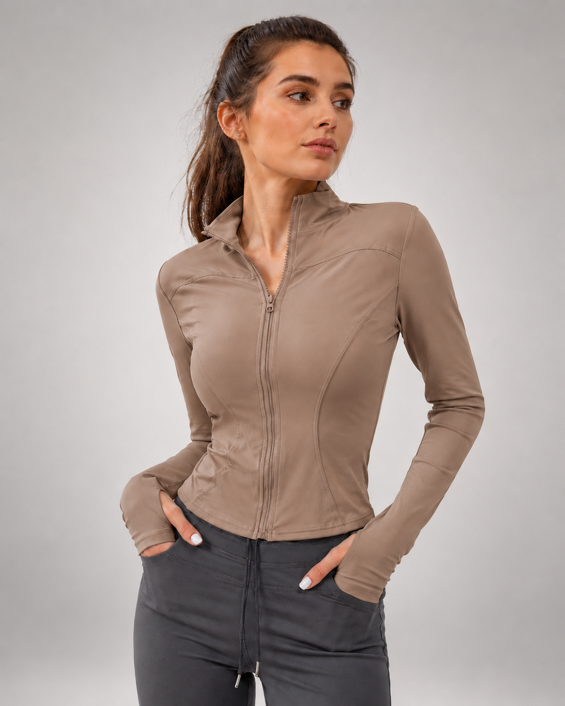 Veste de Sport Femme – Séchage rapide, coupe ajustée, pour course et entraînement