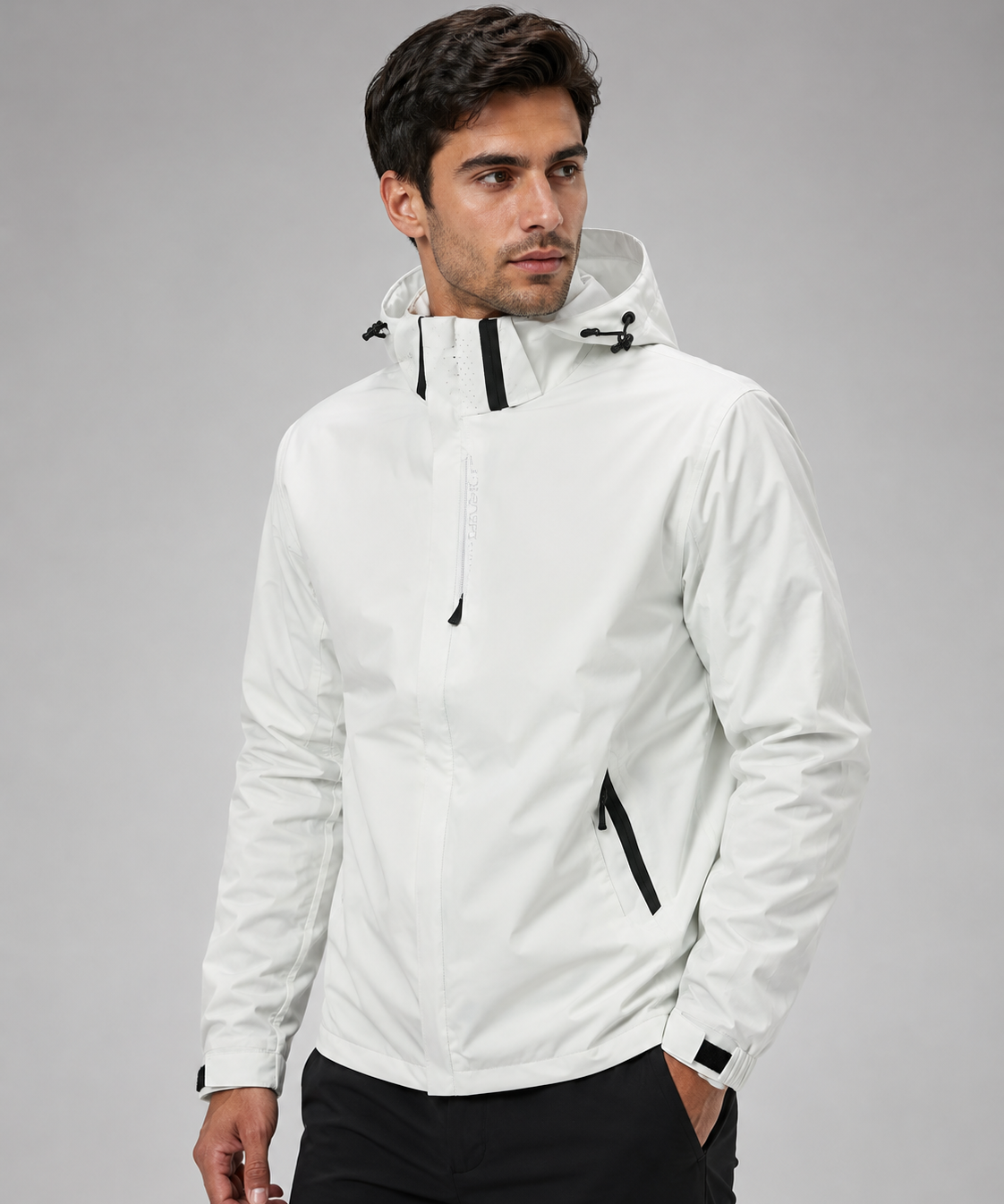Veste de pluie homme – Imperméable à capuche, coupe-vent, idéale pour les activités outdoor