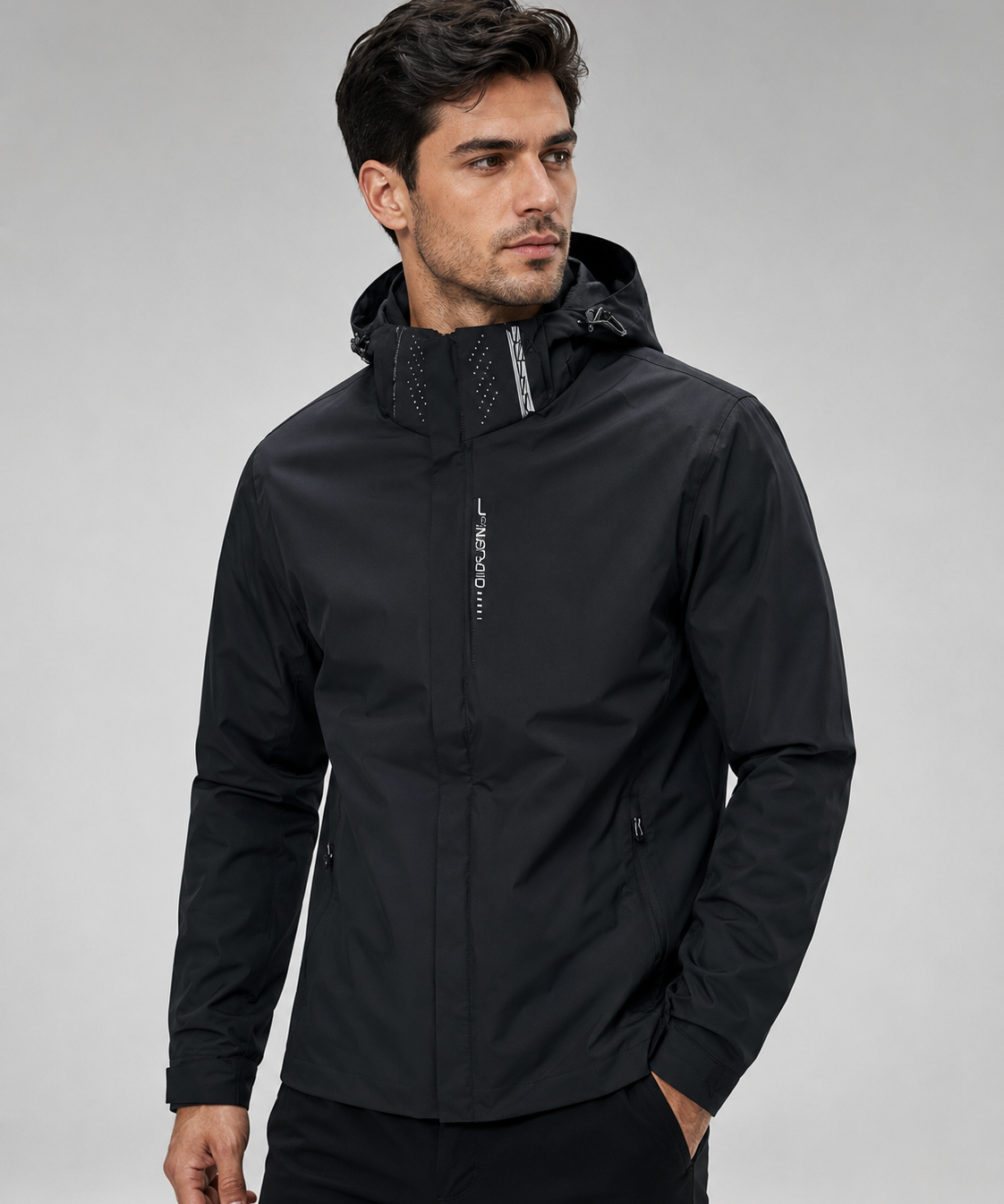 Veste de pluie homme – Imperméable à capuche, coupe-vent, idéale pour les activités outdoor
