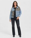 Veste en Jean à Panneaux - Coupe Décontractée Contemporaine, Look Urbain Moderne