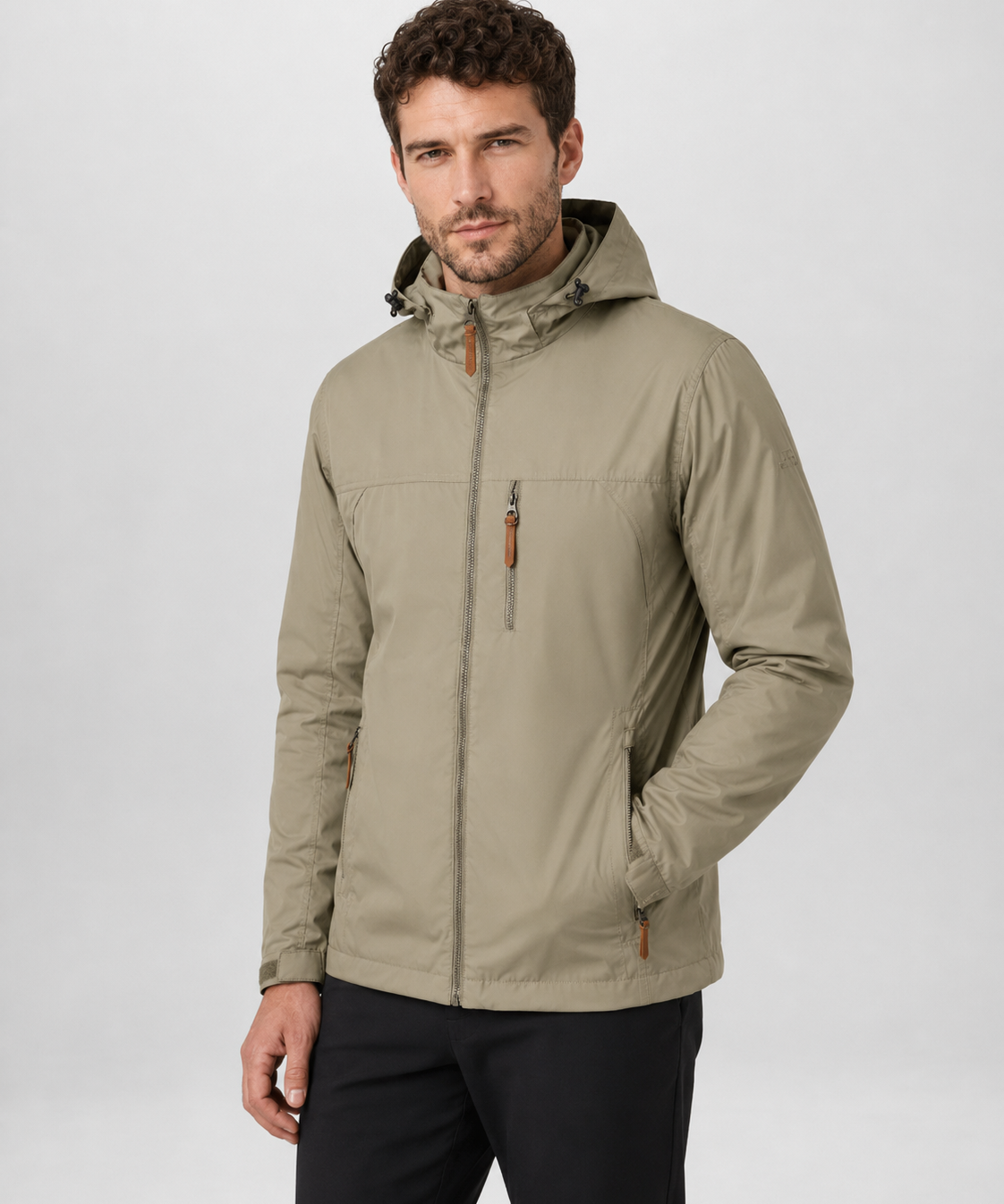 Veste homme – Légère, capuche réglable, style décontracté quotidien