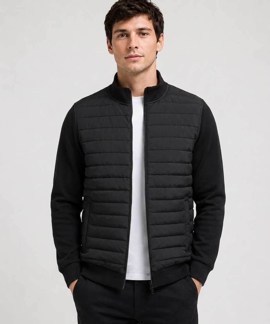 Veste matelassée à col montant – Coupe régulière, poches pratiques, pour l'hiver