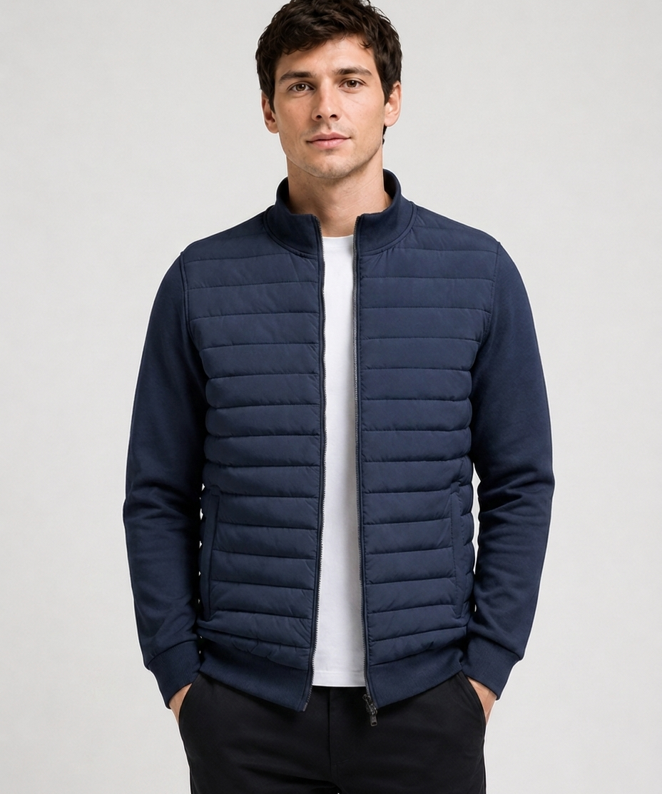 Veste matelassée à col montant – Coupe régulière, poches pratiques, pour l'hiver