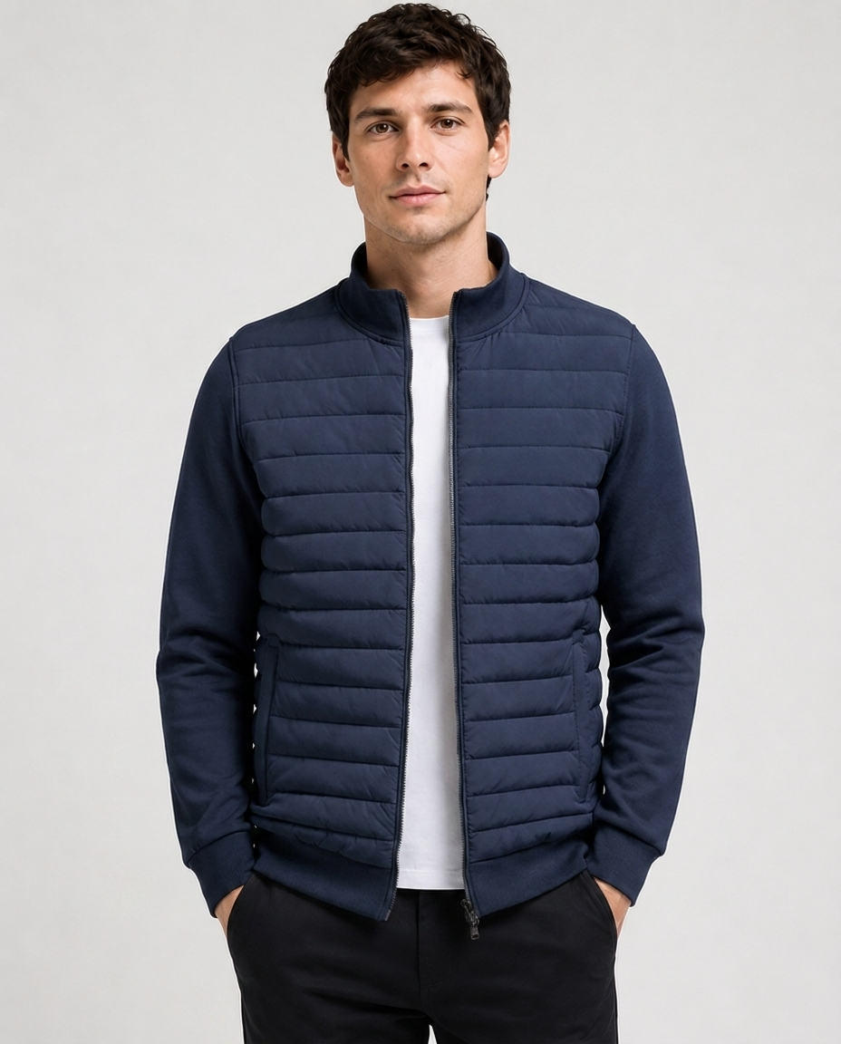 Veste matelassée à col montant – Coupe régulière, poches pratiques, pour l'hiver