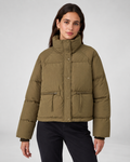 Veste matelassée femme – Col montant, coupe courte, rembourrage en coton, hiver
