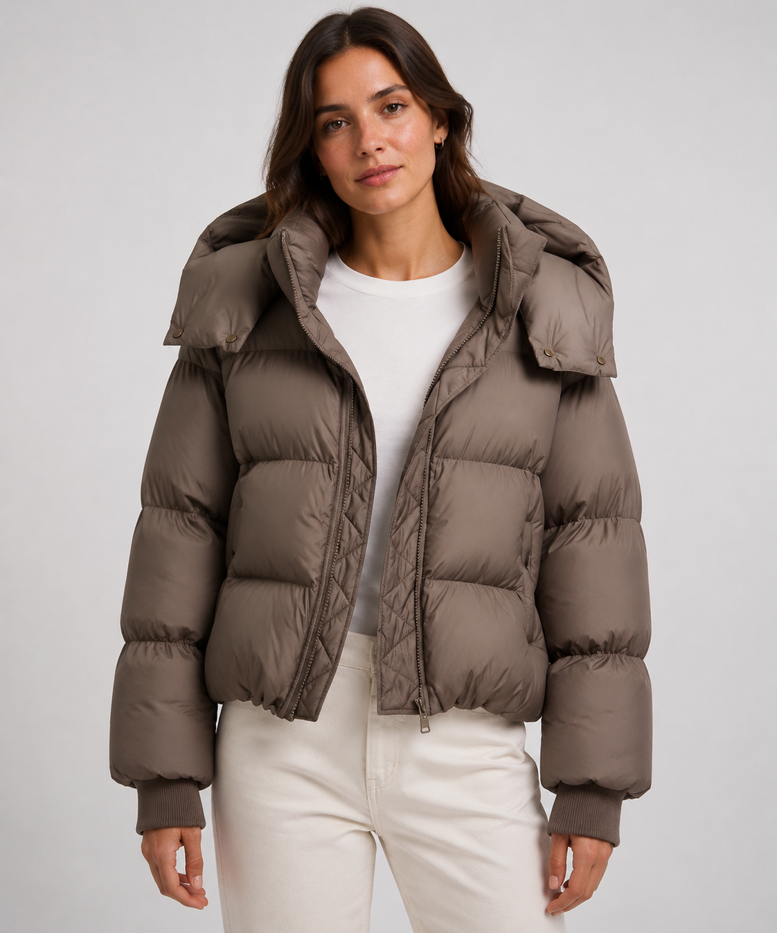 Veste rembourrée en coton – Coupe courte, ample et épaisse, style élégant