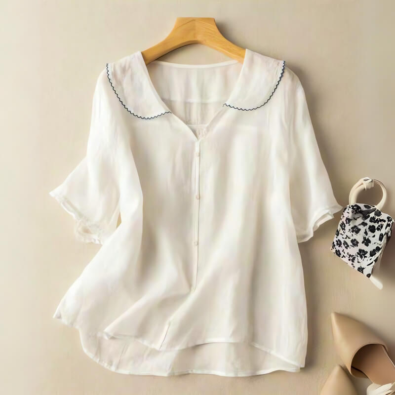 Chemisier Coton-Lin & Coupe Fluide Chic