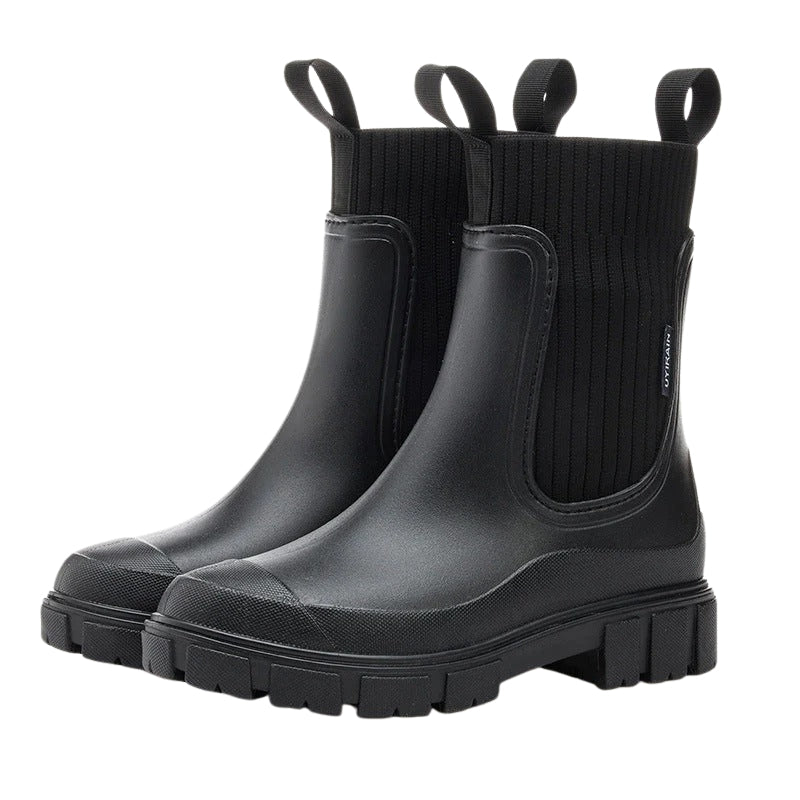 Bottes Mi-Mollet à Enfiler avec Semelle Épaisse et Confort Renforcé