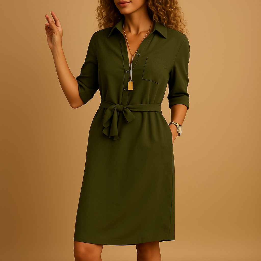 Robe Midi Décontractée – Coupe Flatteuse pour Travail & Soirées
