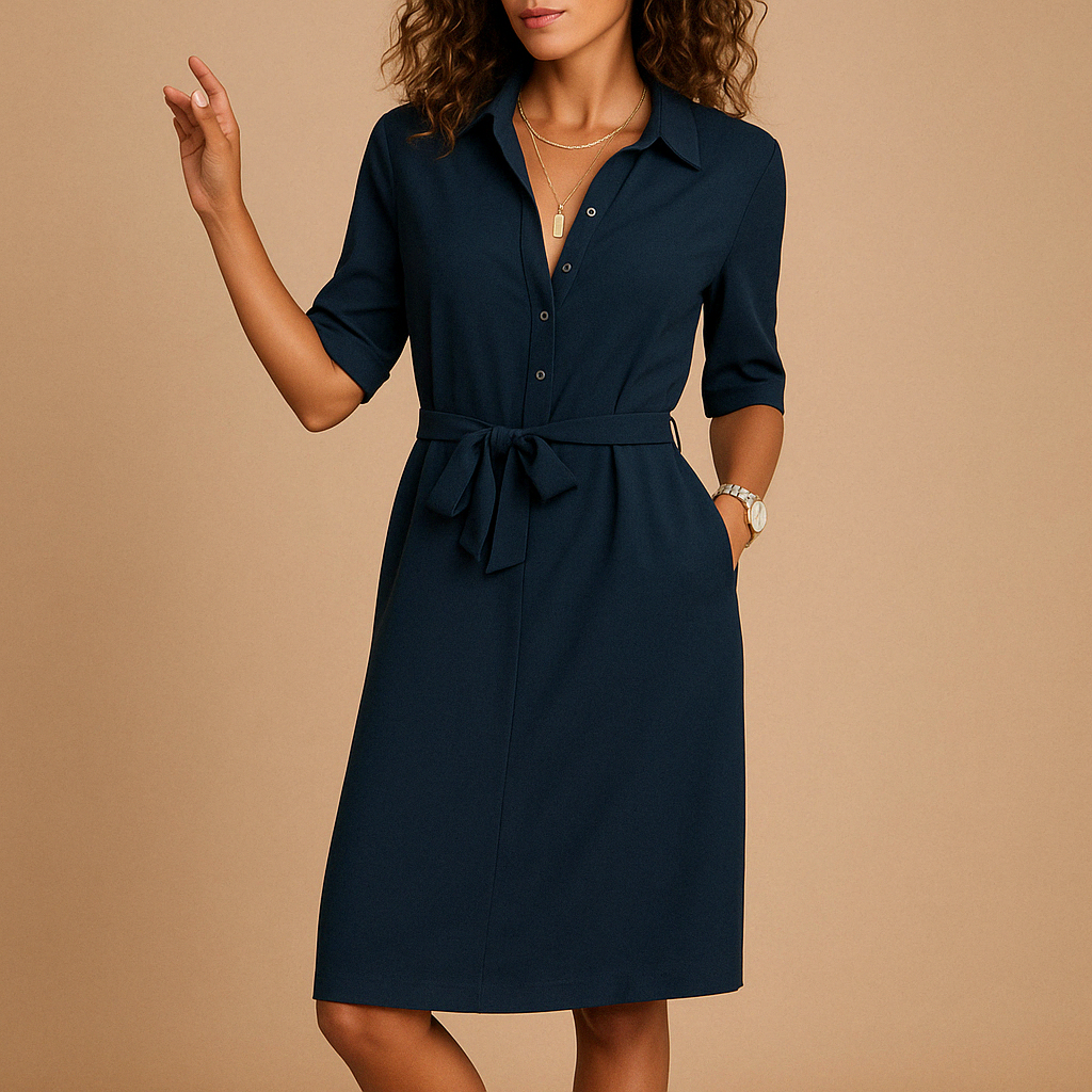 Robe Midi Décontractée – Coupe Flatteuse pour Travail & Soirées