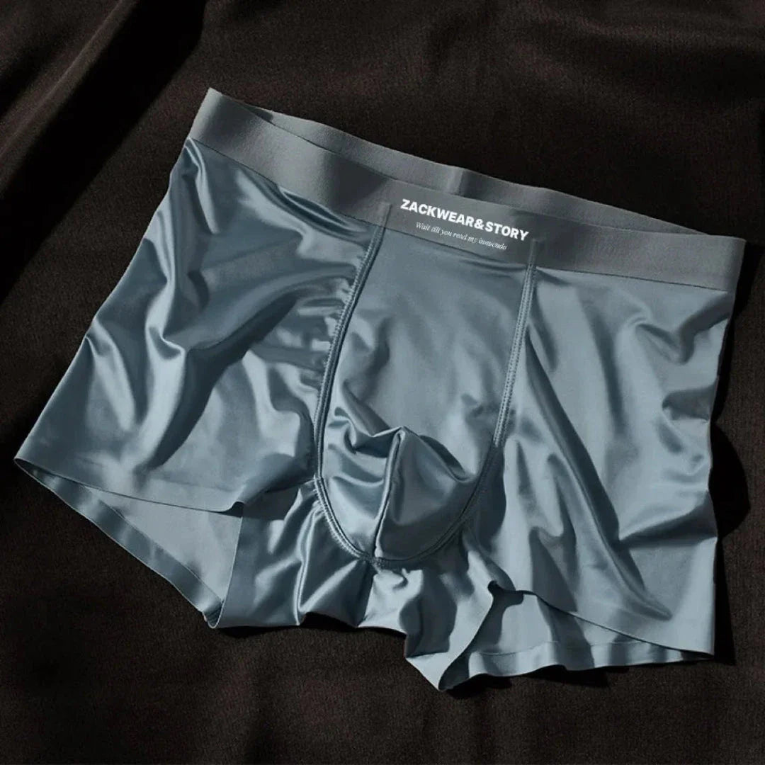 Boxer Homme en Soie Glacée Extensible & Confort