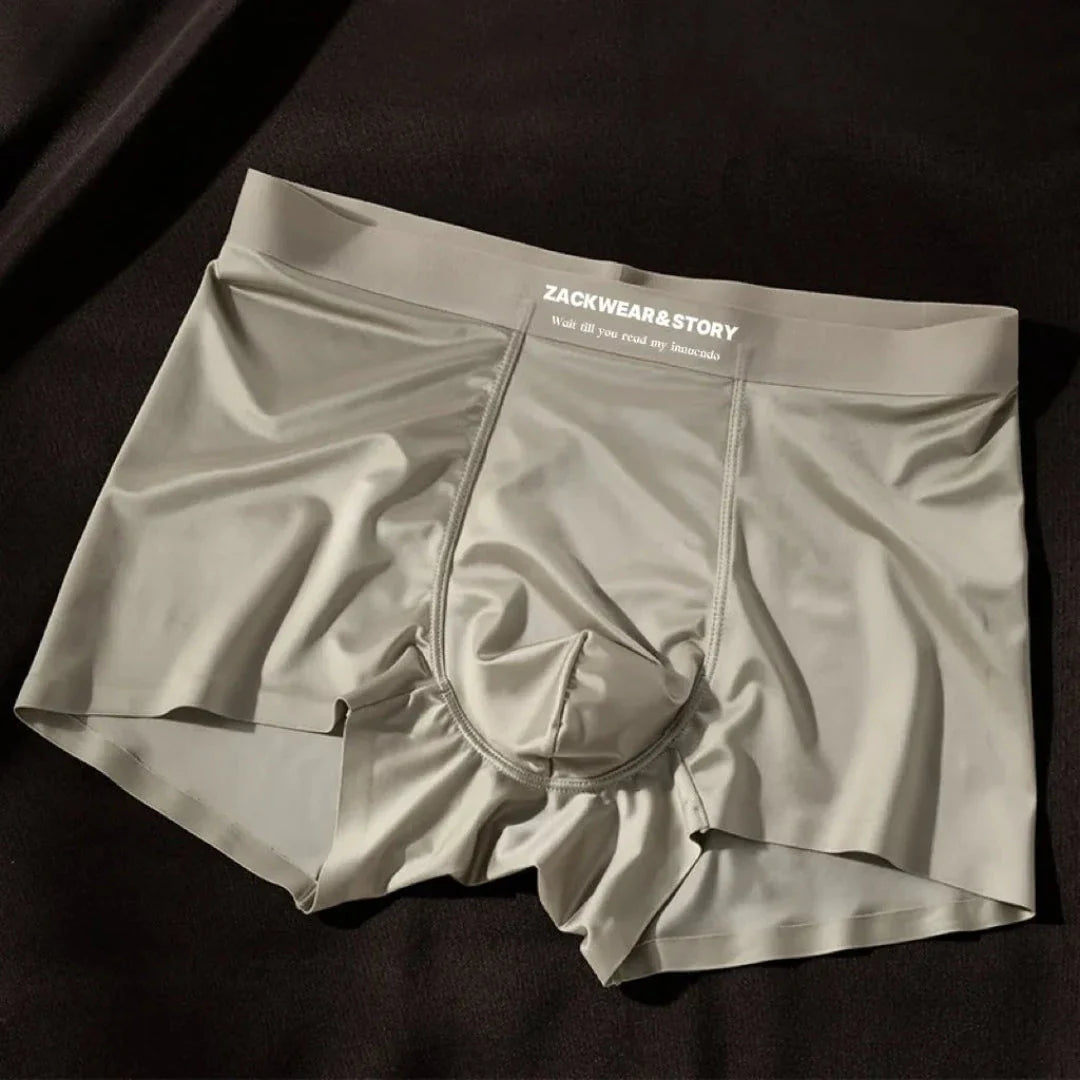 Boxer Homme en Soie Glacée Extensible & Confort