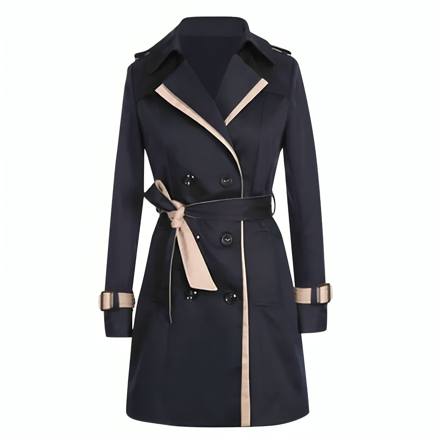 Trench-Coat Féminin Ceinturé Élégant